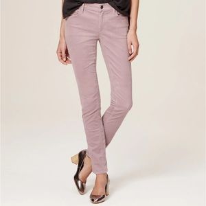 Ann Taylor Loft Soft Pink Modern Skinny Corduroy pants